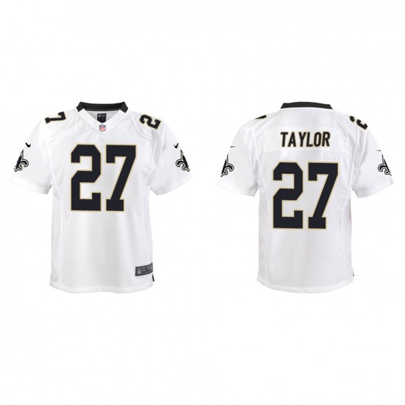 Youth Saints Alontae Taylor White Game Jersey