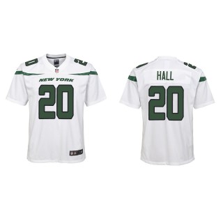 Youth Jets Breece Hall White Game Jersey