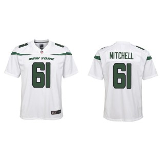 Youth Jets Max Mitchell White Game Jersey