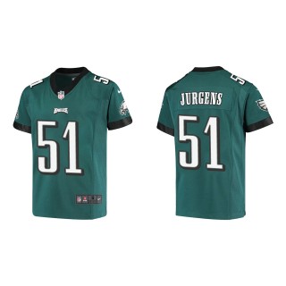 Youth Eagles Cam Jurgens Midnight Green Game Jersey