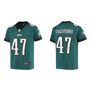 Youth Eagles Grant Calcaterra Midnight Green Game Jersey