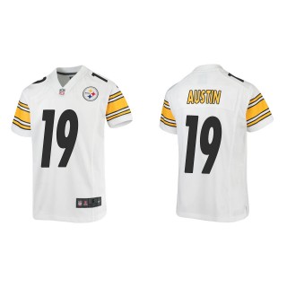 Youth Steelers Calvin Austin White Game Jersey