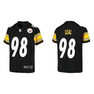 Youth Steelers DeMarvin Leal Black Game Jersey