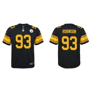Youth Steelers Mark Robinson Black Alternate Game Jersey