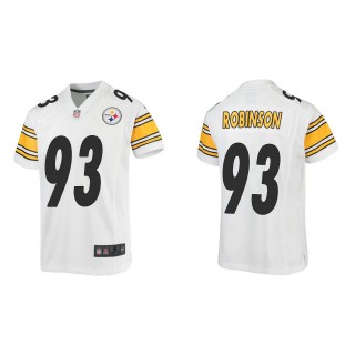 Youth Steelers Mark Robinson White Game Jersey