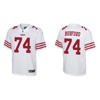 Youth 49ers Spencer Burford White Game Jersey