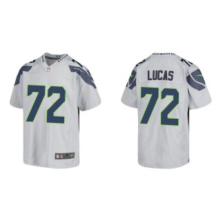 Youth Seahawks Abraham Lucas Gray Game Jersey