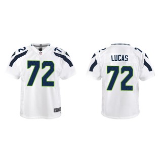 Youth Seahawks Abraham Lucas White Game Jersey