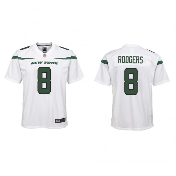 Youth Aaron Rodgers White Game Jersey