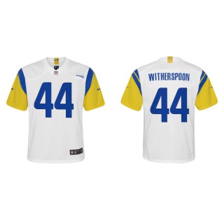 Youth Rams Ahkello Witherspoon White Alternate Game Jersey