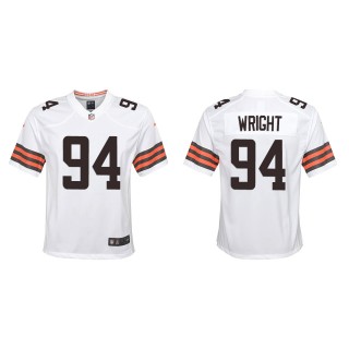 Youth Browns Alex Wright White 2022 NFL Draft Game Jersey