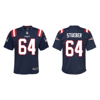 Youth New England Patriots Andrew Stueber Navy Game Jersey