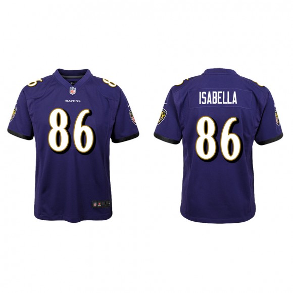 Youth Baltimore Ravens Andy Isabella Purple Game Jersey