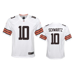 Youth Browns Anthony Schwartz White Game Jersey