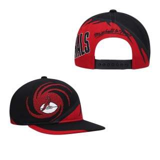 Youth Arizona Cardinals Mitchell & Ness Black Cardinal Spiral Snapback Hat