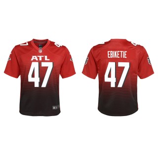 Youth Falcons Arnold Ebiketie Red Alternate Game Jersey