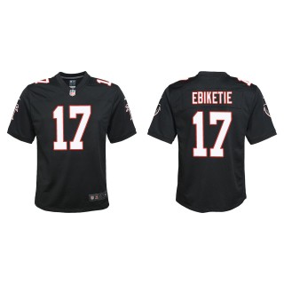 Youth Falcons Arnold Ebiketie Black Throwback Game Jersey