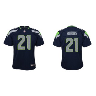 Youth Seattle Seahawks Artie Burns College Navy Game Jersey