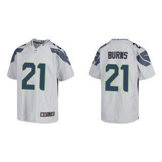 Youth Seattle Seahawks Artie Burns Gray Game Jersey