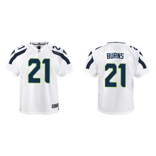 Youth Seattle Seahawks Artie Burns White Game Jersey