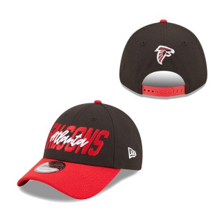 Youth Atlanta Falcons Black Red 2022 NFL Draft 9FORTY Snapback Adjustable Hat