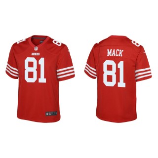 Youth San Francisco 49ers Austin Mack Scarlet Game Jersey