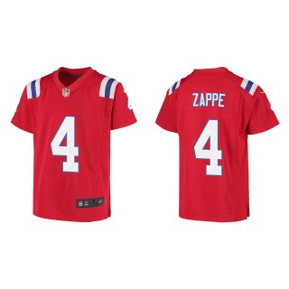Youth New England Patriots Bailey Zappe Red Game Jersey