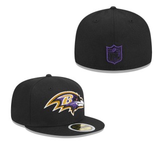 Youth Baltimore Ravens Black Main Fitted Hat