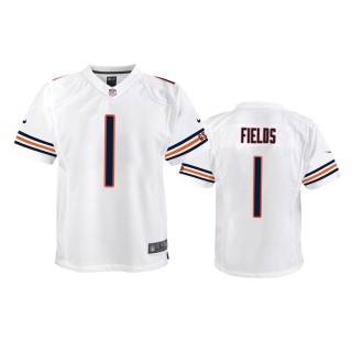 Youth Bears Justin Fields White Game Jersey