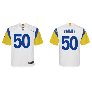 Youth Rams Beaux Limmer White Alternate Game Jersey