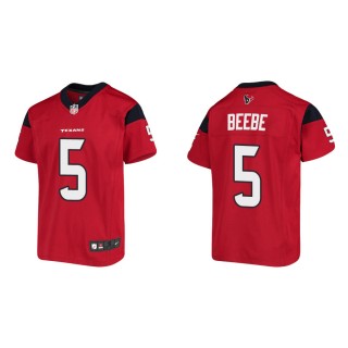 Youth Houston Texans Beebe Red Game Jersey