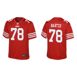 Youth 49ers Ben Bartch Scarlet Game Jersey