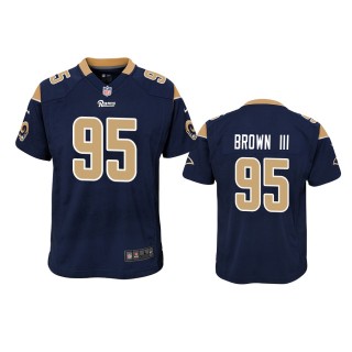 Youth Rams Bobby Brown III Navy Game Jersey