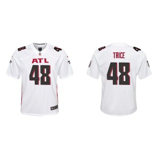 Youth Falcons Bralen Trice White Game Jersey