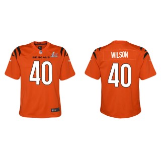 Youth Super Bowl LVI Brandon Wilson Bengals Orange Game Jersey