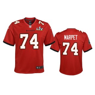 Youth Buccaneers Ali Marpet Red Super Bowl LV Game Jersey
