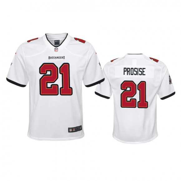 Youth Buccaneers C.J. Prosise White Game Jersey