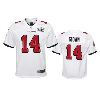 Youth Buccaneers Chris Godwin White Super Bowl LV Game Jersey