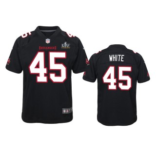 Youth Buccaneers Devin White Black Super Bowl LV Game Fashion Jersey