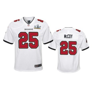 Youth Buccaneers LeSean McCoy White Super Bowl LV Game Jersey