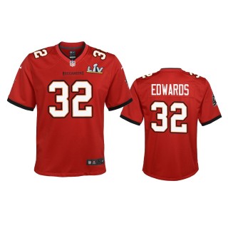 Youth Buccaneers Mike Edwards Red Super Bowl LV Game Jersey