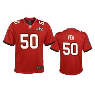 Youth Buccaneers Vita Vea Red Super Bowl LV Game Jersey