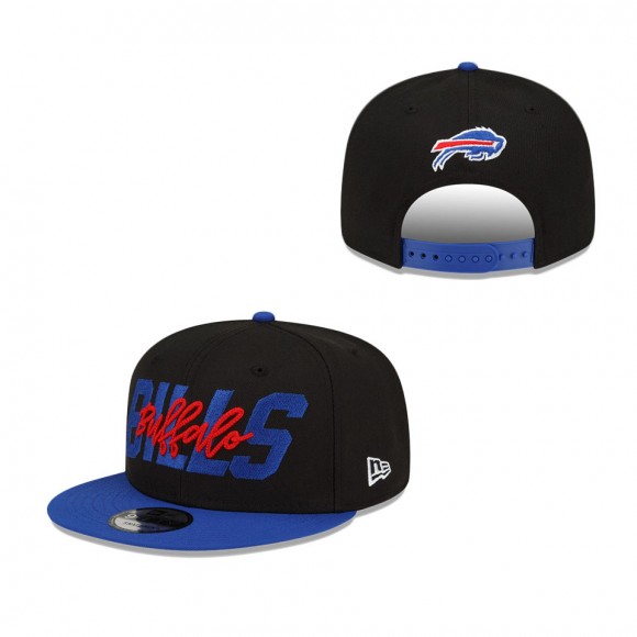 Youth Buffalo Bills Black Royal 2022 NFL Draft 9FIFTY Snapback Hat