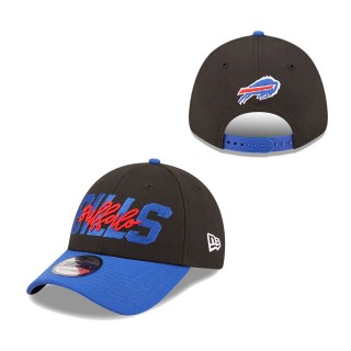 Youth Buffalo Bills Black Royal 2022 NFL Draft 9FORTY Snapback Adjustable Hat