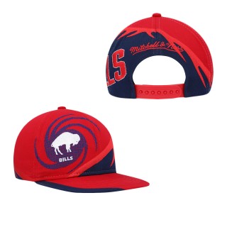 Youth Buffalo Bills Mitchell & Ness Red Royal Spiral Snapback Hat