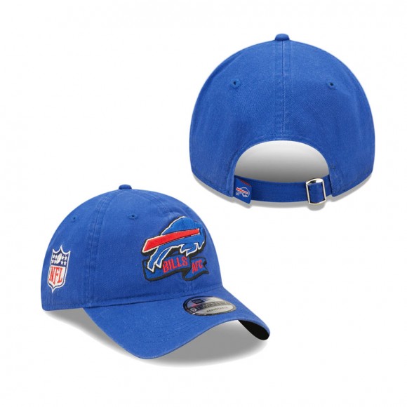 Youth Buffalo Bills Royal 2022 Sideline Adjustable 9TWENTY Hat