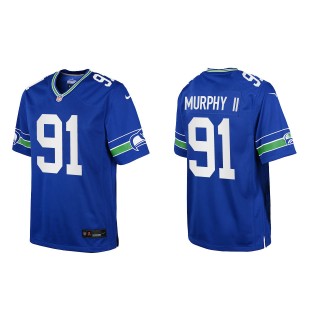 Youth Seahawks Byron Murphy II Royal Throwback Game Jersey