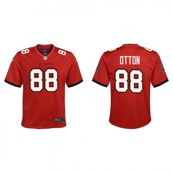 Youth Buccaneers Cade Otton Red 2022 NFL Draft Game Jersey