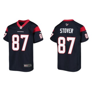 Youth Texans Cade Stover Navy Game Jersey