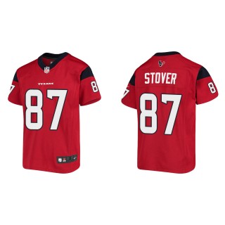 Youth Texans Cade Stover Red Game Jersey